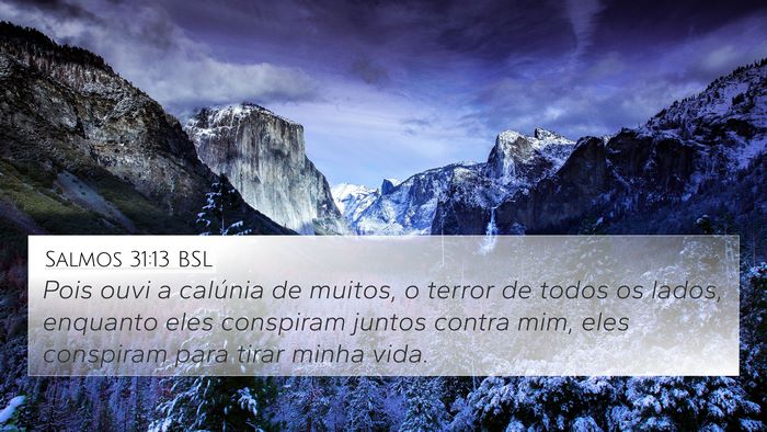 Salmos 31:13 BSL Bible Verse Image