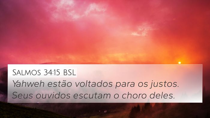 Salmos 34:15 BSL Bible Verse Image