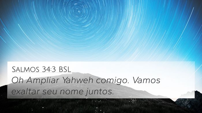 Salmos 34:3 BSL Bible Verse Image