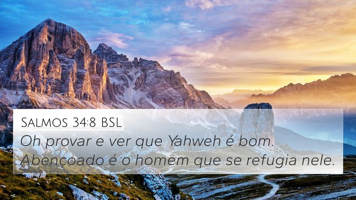 Salmos 34:8 BSL Bible Verse Image