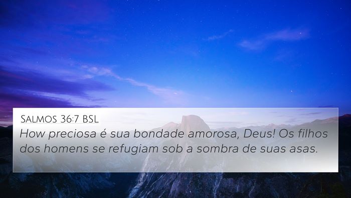 Salmos 36:7 BSL Bible Verse Image