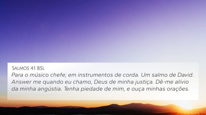 Salmos 4:1 BSL Bible Verse Image