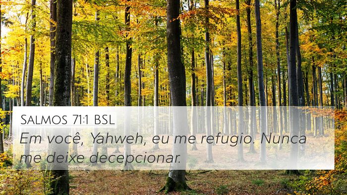 Salmos 71:1 BSL 4K Wallpaper - Em você, Yahweh, eu me refugio. Nunca me deixe - 4K Wallpaper Bible Verse