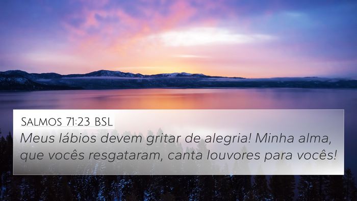 Salmos 71:23 BSL Bible Verse Image