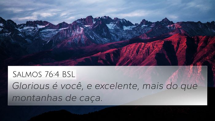 Salmos 76:4 BSL Bible Verse Image