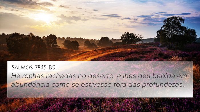 Salmos 78:15 BSL Bible Verse Image