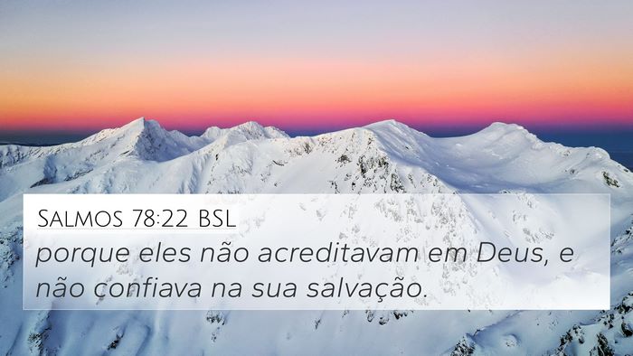 Salmos 78:22 BSL Bible Verse Image