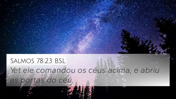 Salmos 78:23 BSL Bible Verse Image