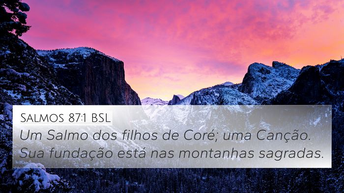 Salmos 87:1 BSL Bible Verse Image