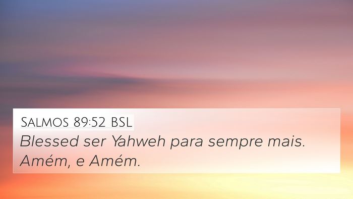 Salmos 89:52 BSL Bible Verse Image