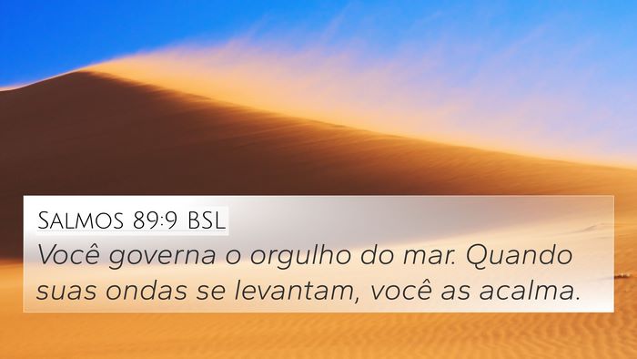 Salmos 89:9 BSL Bible Verse Image