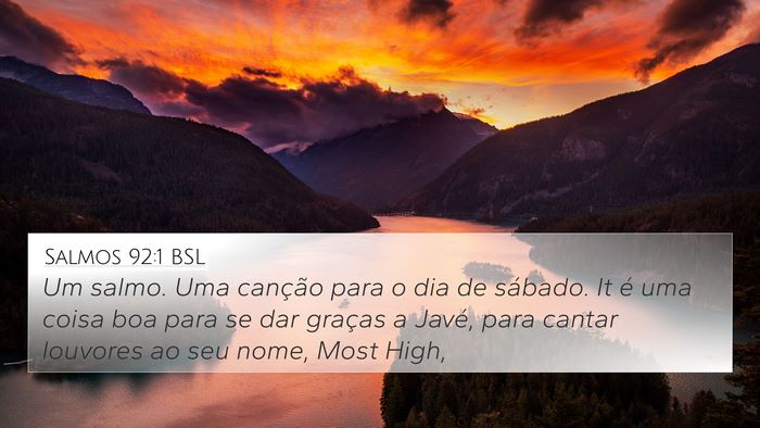 Salmos 92:1 BSL Bible Verse Image
