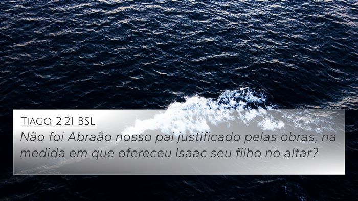 Tiago 2:21 BSL Bible Verse Image