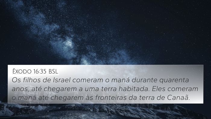 Êxodo 16:35 BSL Bible Verse Image