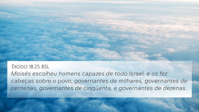 Êxodo 18:25 BSL Bible Verse Image
