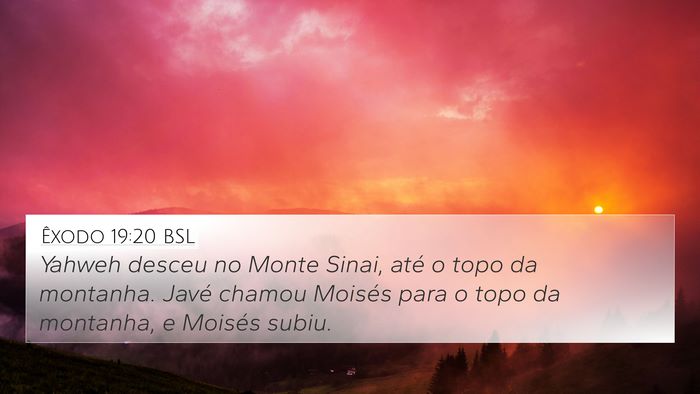 Êxodo 19:20 BSL Bible Verse Image