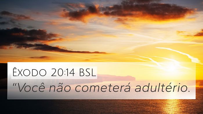 Êxodo 20:14 BSL Bible Verse Image