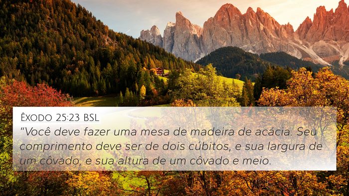 Êxodo 25:23 BSL Bible Verse Image