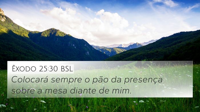 Êxodo 25:30 BSL Bible Verse Image