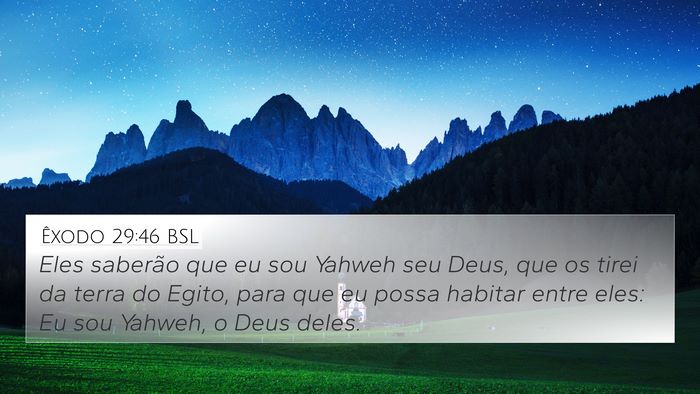 Êxodo 29:46 BSL Bible Verse Image