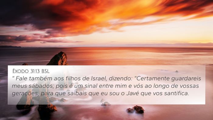 Êxodo 31:13 BSL Bible Verse Image