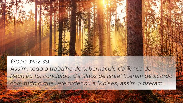 Êxodo 39:32 BSL Bible Verse Image