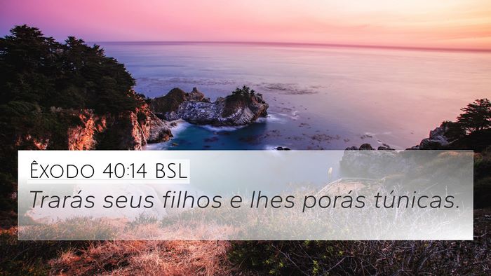 Êxodo 40:14 BSL Bible Verse Image