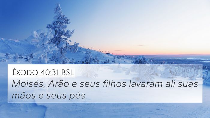 Êxodo 40:31 BSL Bible Verse Image