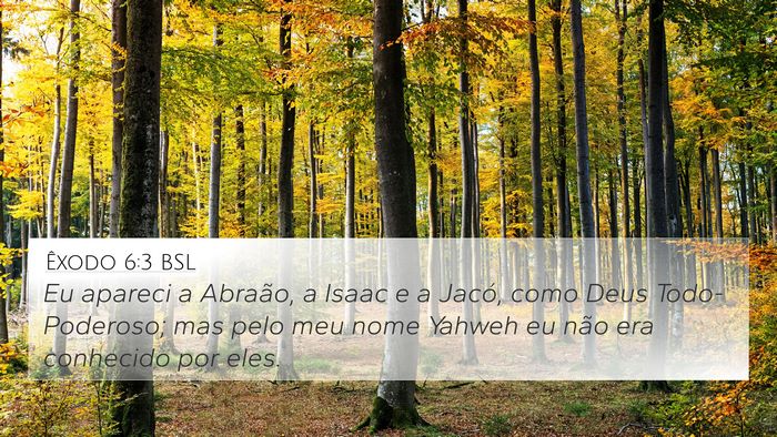 Êxodo 6:3 BSL Bible Verse Image