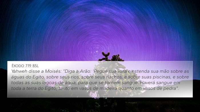 Êxodo 7:19 BSL Bible Verse Image