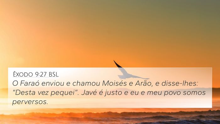 Êxodo 9:27 BSL Bible Verse Image