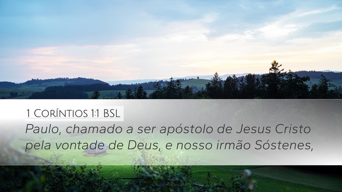 1 Coríntios 1:1 BSL Bible Verse Image