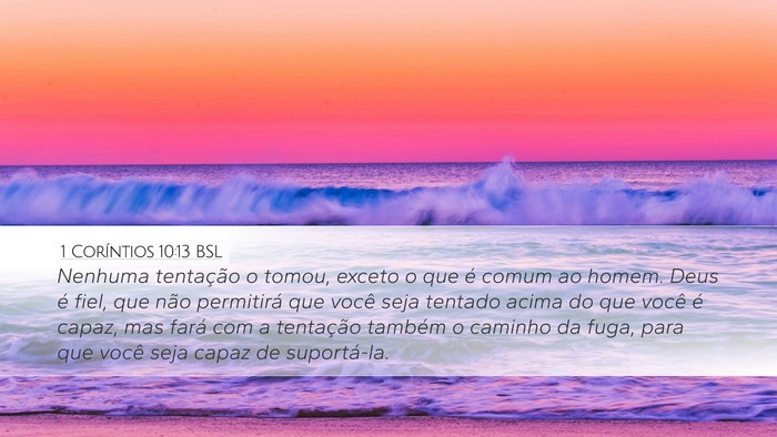 1 Coríntios 10:13 BSL Bible Verse Image