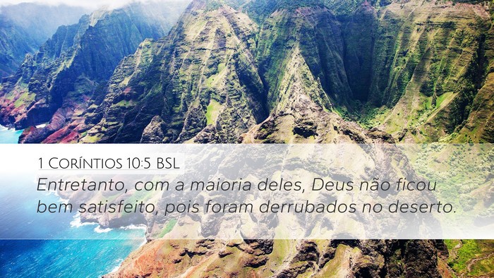 1 Coríntios 10:5 BSL Bible Verse Image