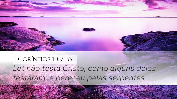 1 Coríntios 10:9 BSL Bible Verse Image