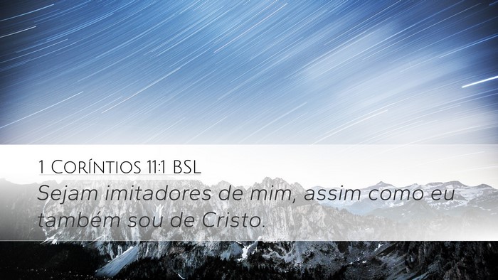 1 Coríntios 11:1 BSL Bible Verse Image