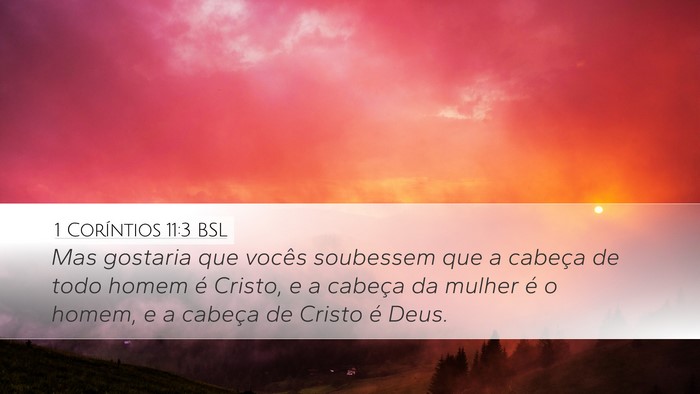 1 Coríntios 11:3 BSL Bible Verse Image