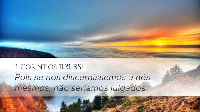 1 Coríntios 11:31 BSL Bible Verse Image
