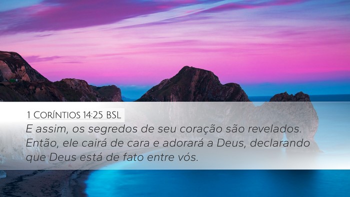 1 Coríntios 14:25 BSL Bible Verse Image