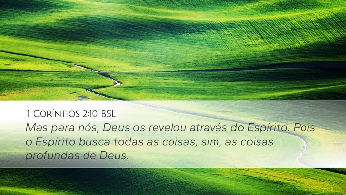 1 Coríntios 2:10 BSL Bible Verse Image