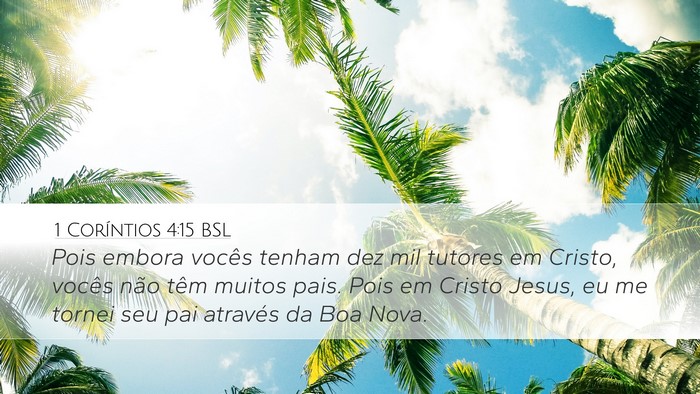 1 Coríntios 4:15 BSL Bible Verse Image