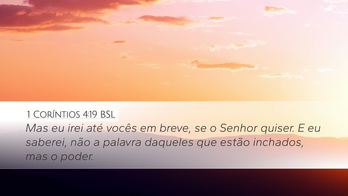 1 Coríntios 4:19 BSL Bible Verse Image