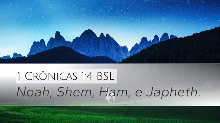 1 Crônicas 1:4 BSL Bible Verse Image