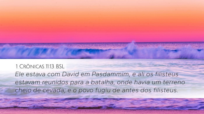1 Crônicas 11:13 BSL Bible Verse Image