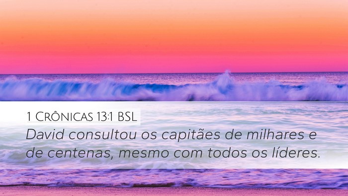 1 Crônicas 13:1 BSL Bible Verse Image
