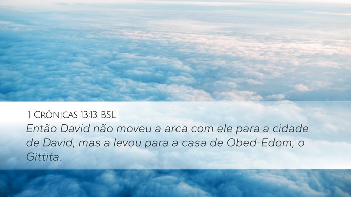 1 Crônicas 13:13 BSL Bible Verse Image