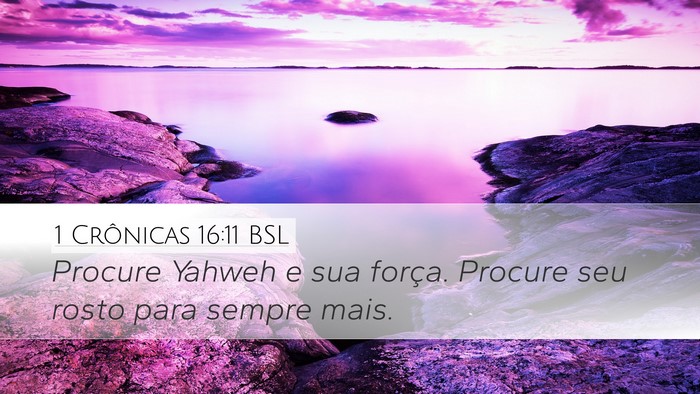 1 Crônicas 16:11 BSL Bible Verse Image
