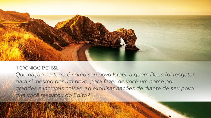 1 Crônicas 17:21 BSL Bible Verse Image