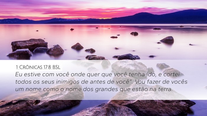1 Crônicas 17:8 BSL Bible Verse Image