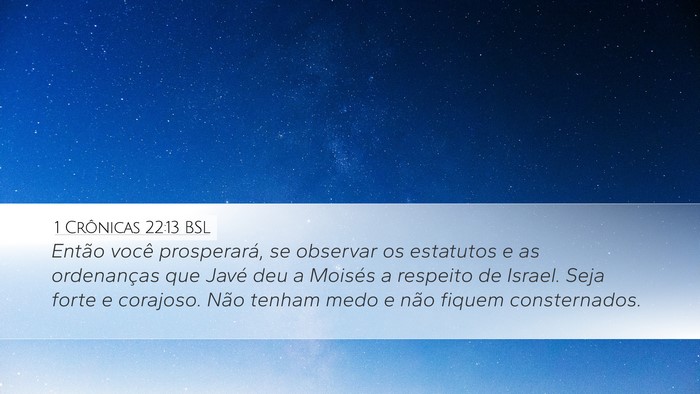 1 Crônicas 22:13 BSL Bible Verse Image